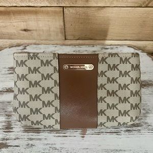 NWOT Michael Kors signature MK leather coated canvas belt bag NWOT